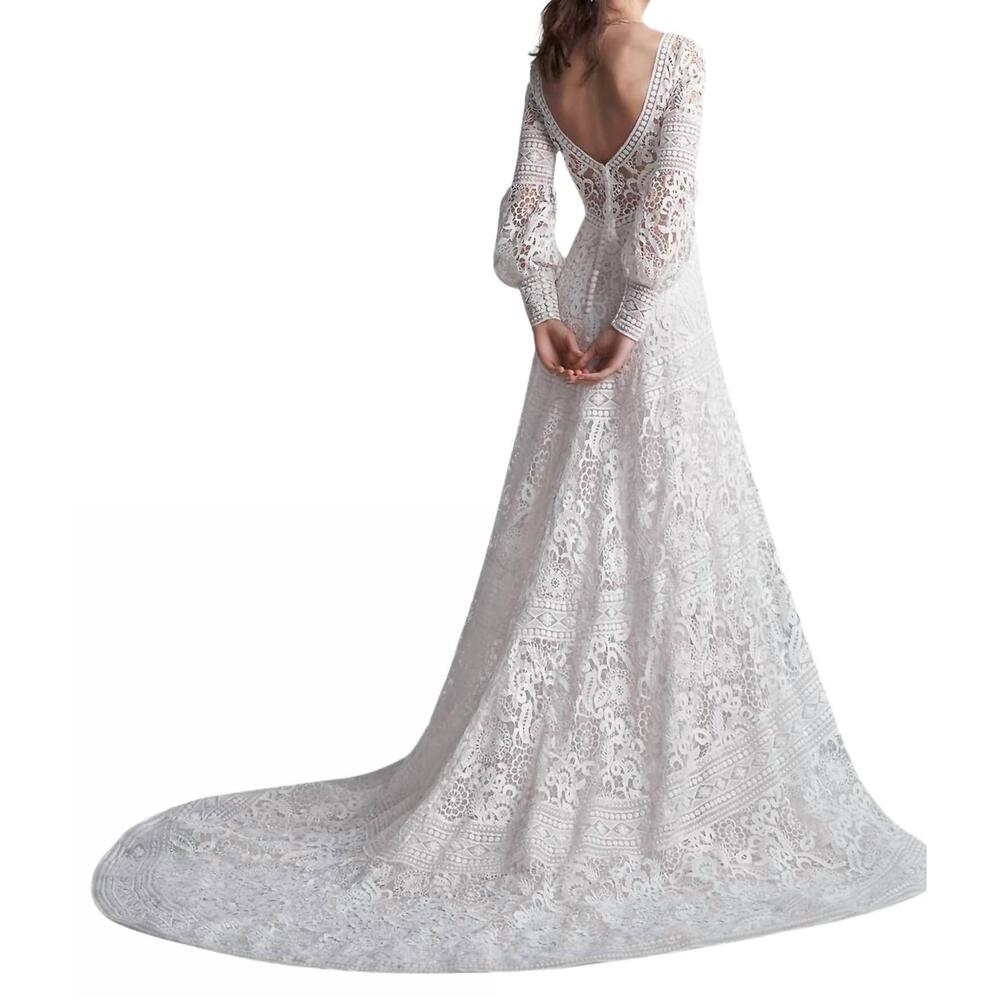 NEW MAGGIE SOTTERO vintage lace wedding dress in antique ivory - Picture 2 of 4